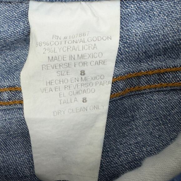 3 Sisters Boho 70's Vibes Floral Applique Cropped Stretch Jeans Women's Size 8 - Picture 7 of 7